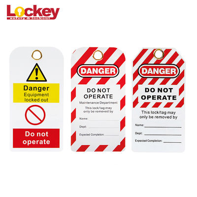 Lockey Custom PVC Warning Safety Tag แท็กความปลอดภัย Lockout Waterproof Isolation
